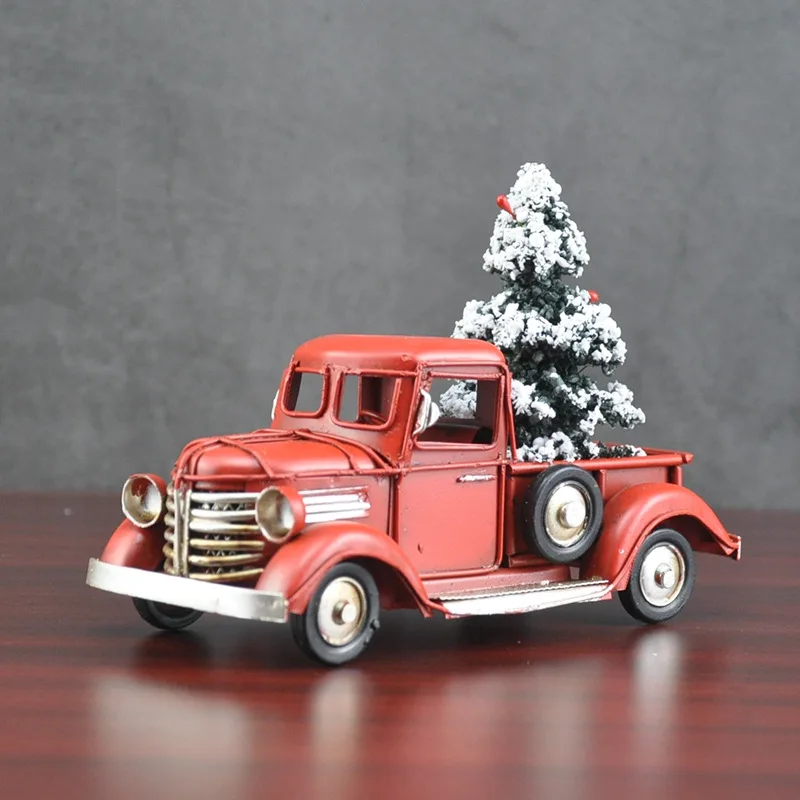 Vintage Collectible Christmas Ornaments - คริสต์มาสของขวัญสร้างสรรค์รถบรรทุกรุ่นคอลเลกชันงานฝีมือโลหะ Minimalist บ้านนุ่มเครื่องประดับตกแต่ง
