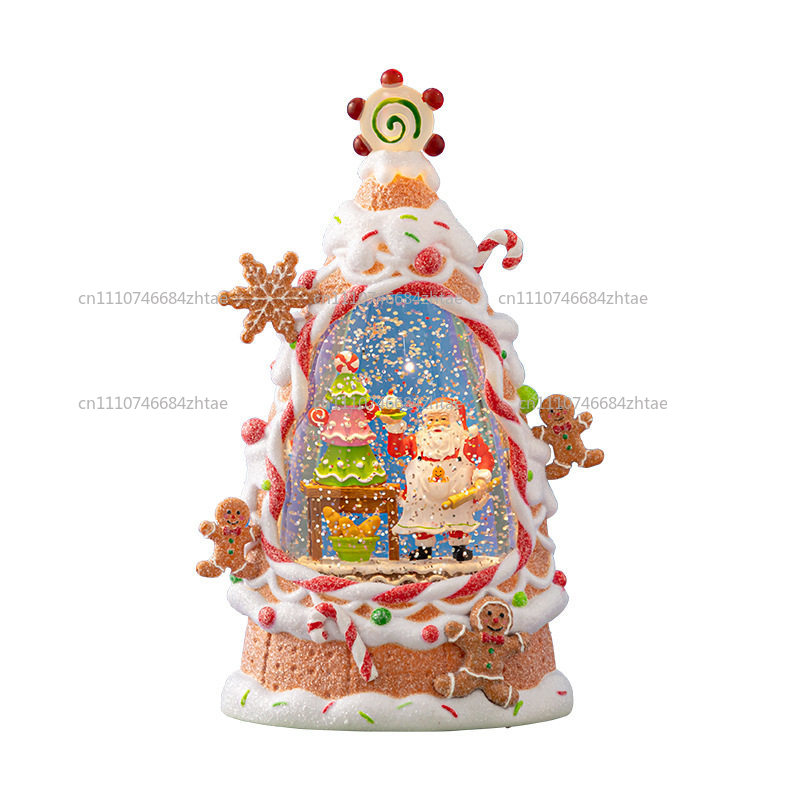 Vintage Collectible Christmas Ornaments - ของตกแต่งโคมไฟคริสต์มาสสไตล์วินเทจ ชุดรถไฟซานตาคลอสเคลื่อนไหวได้พร้อมไฟ LED ของประดับสะสมสำหรับเทศกาลวันหยุด