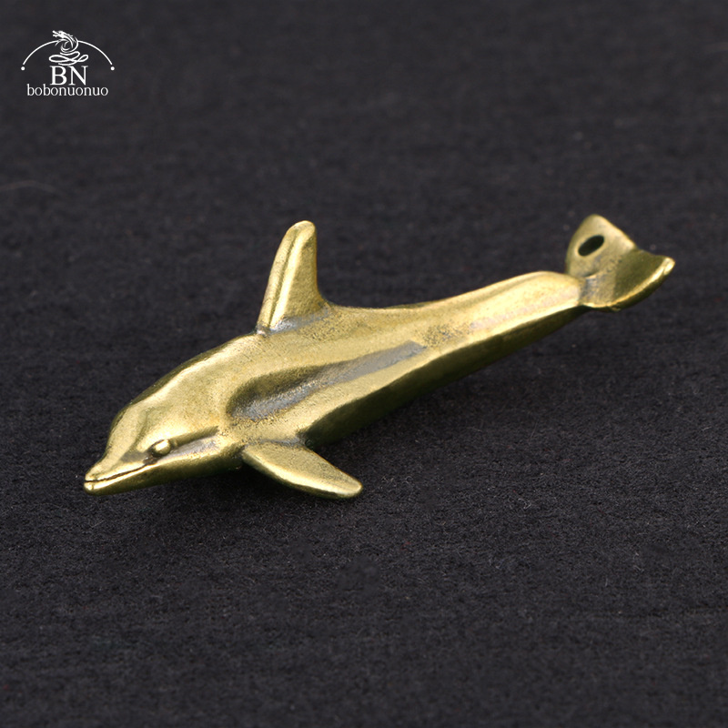 Vintage Collectible Ornaments - ทองเหลือง Dolphin เครื่องประดับ Vintage สัตว์ทะเลเดสก์ท็อปงานฝีมือคอลเลกชัน Figurines