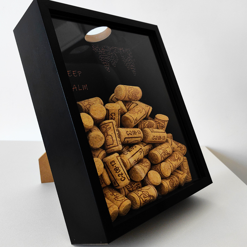 ไวน์แดง Cork กรอบไม้ไวน์ Cork  - Vintage Collectible Glass บทวิจารณ์และราคา