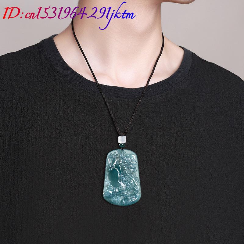 จี้สร้อยคอหยกพม่าแท้ลายวิวทิวท - Vintage Necklace บทวิจารณ์และราคา
