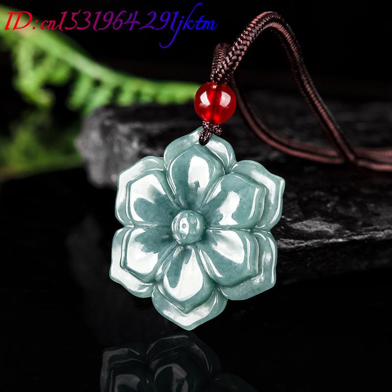 จี้หยกพม่ารูปดอกไม้ สร้อยคอ หิ - Vintage Necklace บทวิจารณ์และราคา