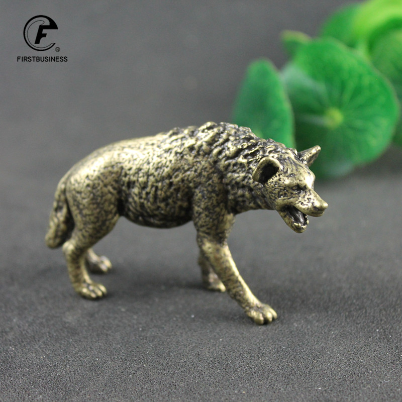 ทองเหลือง Hyena Figurine Minia - Vintage Collectible Ornaments บทวิจารณ์และราคา