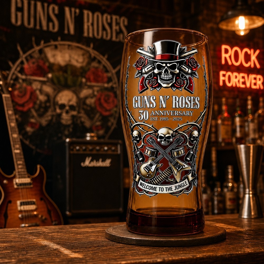 แก้วเบียร์ที่ระลึก Guns N' Ros - Vintage Collectible Glass บทวิจารณ์และราคา