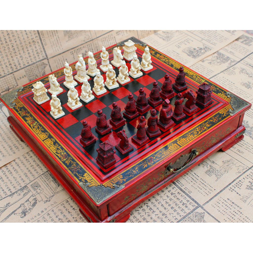 ชุดหมากรุกจีนโบราณ นักรบดินเผา - Vintage Collectible Board Games บทวิจารณ์และราคา