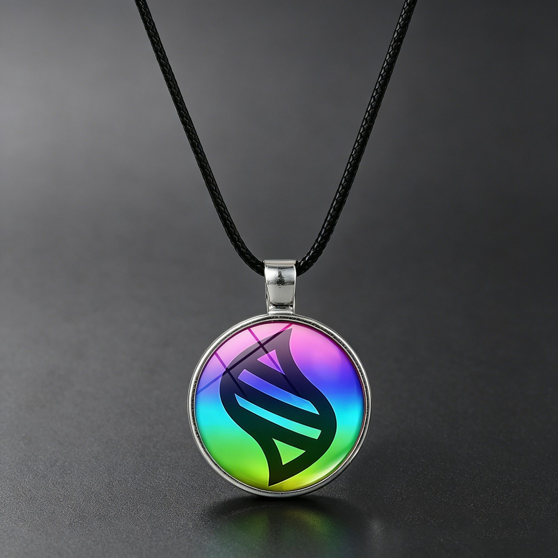 สร้อยคอหนังพร้อมจี้โลหะลายโปเก - Vintage Necklace บทวิจารณ์และราคา