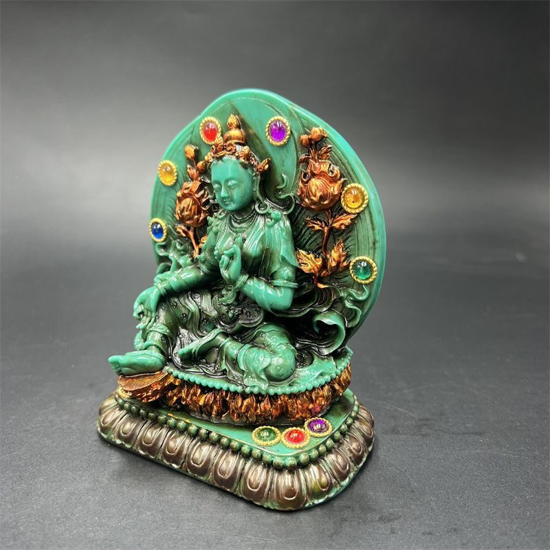 รูปปั้นเทราเขียวโบราณของชาวทิเ - Vintage Collectible Ornaments บทวิจารณ์และราคา