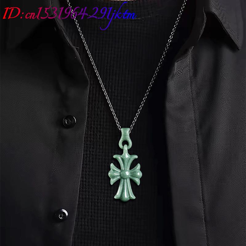 จี้สร้อยคอหยกพม่าแท้รูปทรงกางเ - Vintage Necklace บทวิจารณ์และราคา