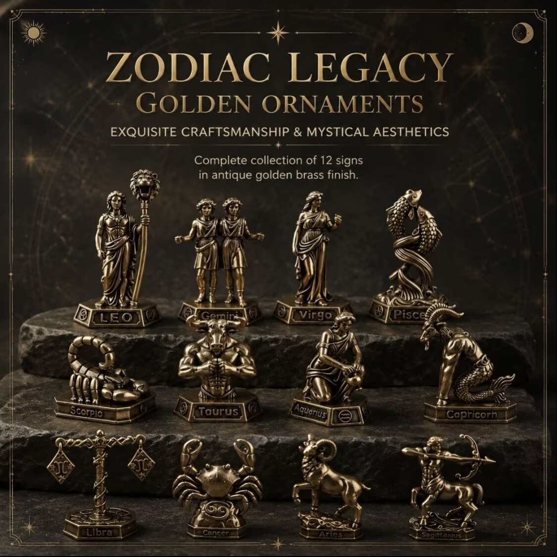เครื่องประดับนักษัตรทองเหลืองท - Vintage Collectible Ornaments บทวิจารณ์และราคา