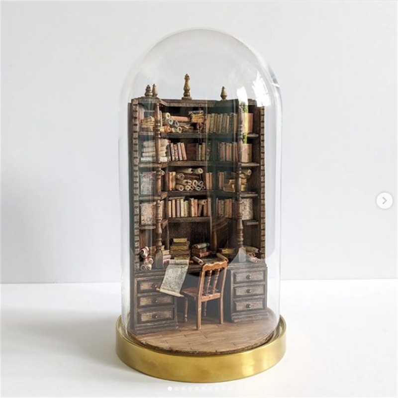ตู้หนังสือจิ๋ว ของตกแต่ง พร้อม - Vintage Collectible Glass บทวิจารณ์และราคา